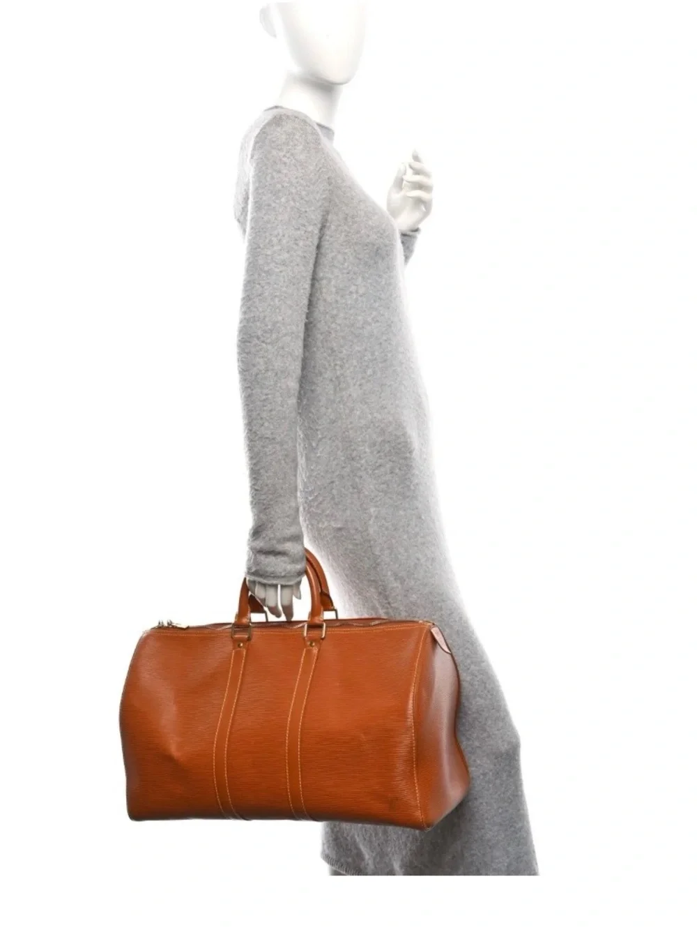 Louis Vuitton Epi Keepall 45 Cipango Brown Textured Epi Leather Travel Tote